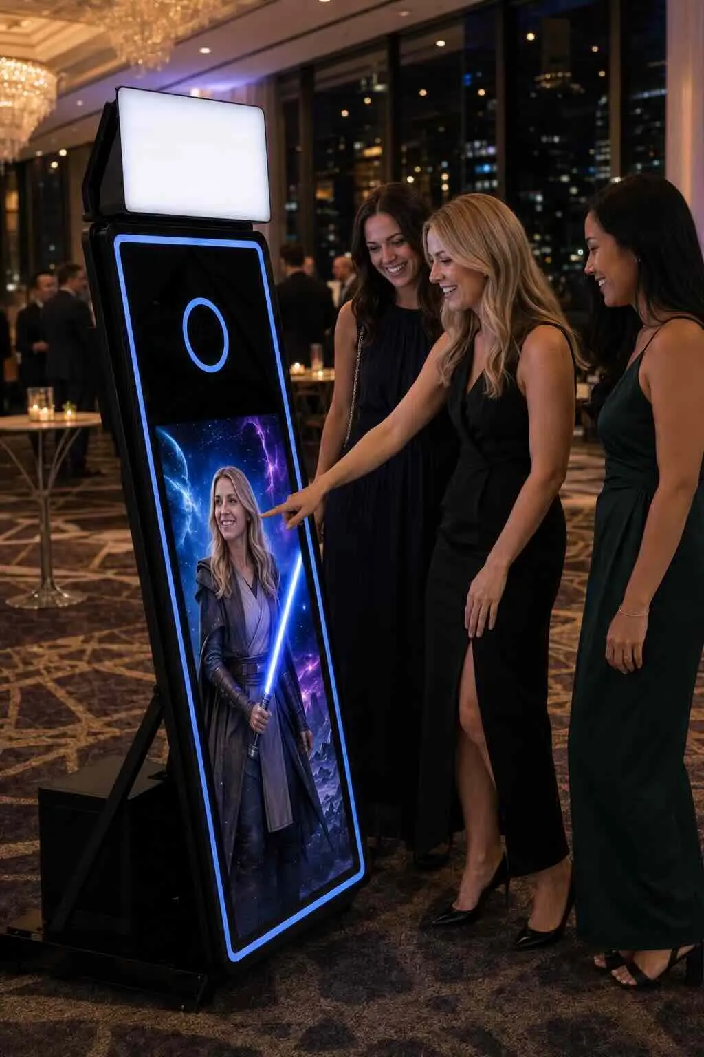 Guests enjoying a polished Magic Mirror experience