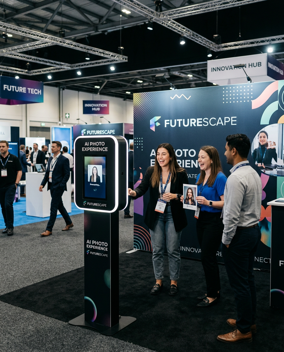 AI photo booth at trade show and brand activation